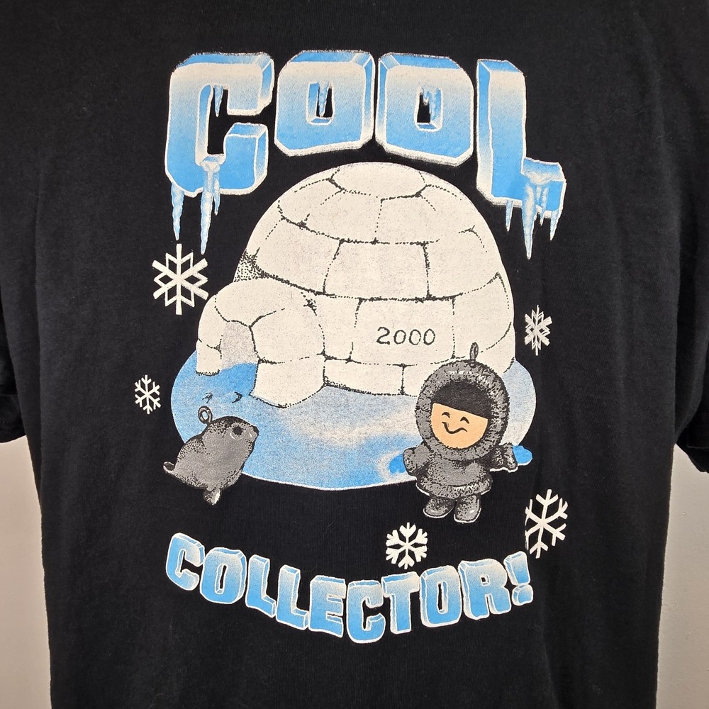 Vintage Hallmark Cool Collectors T Shirt Mens 2XL Black Graphic Print‎ 2000 Y2K